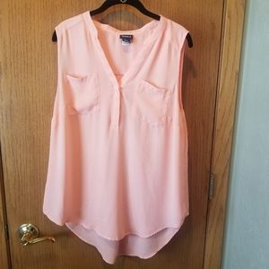 Torrid 00 Peach Sleeveless Top Worn Once